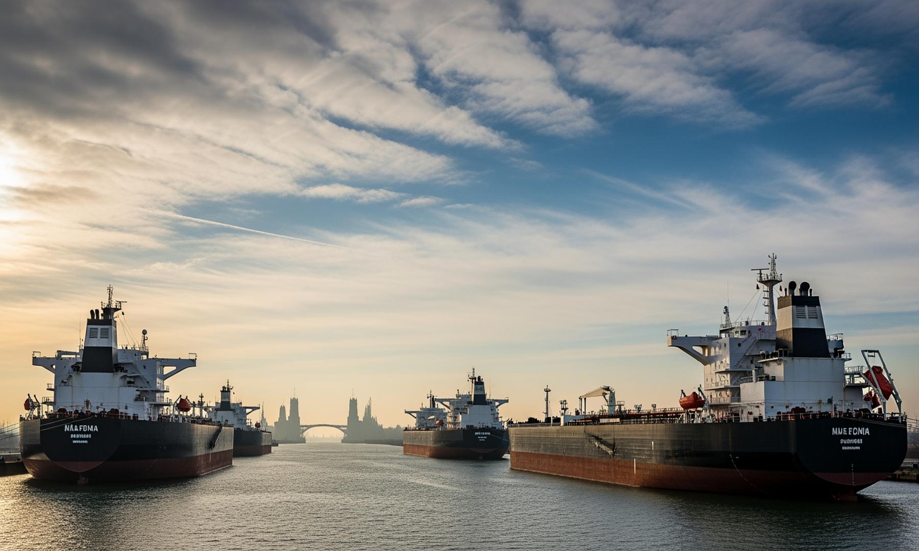 Russian Oil Tankers Anchor Near Suez Canal Amid Sanctions Impact