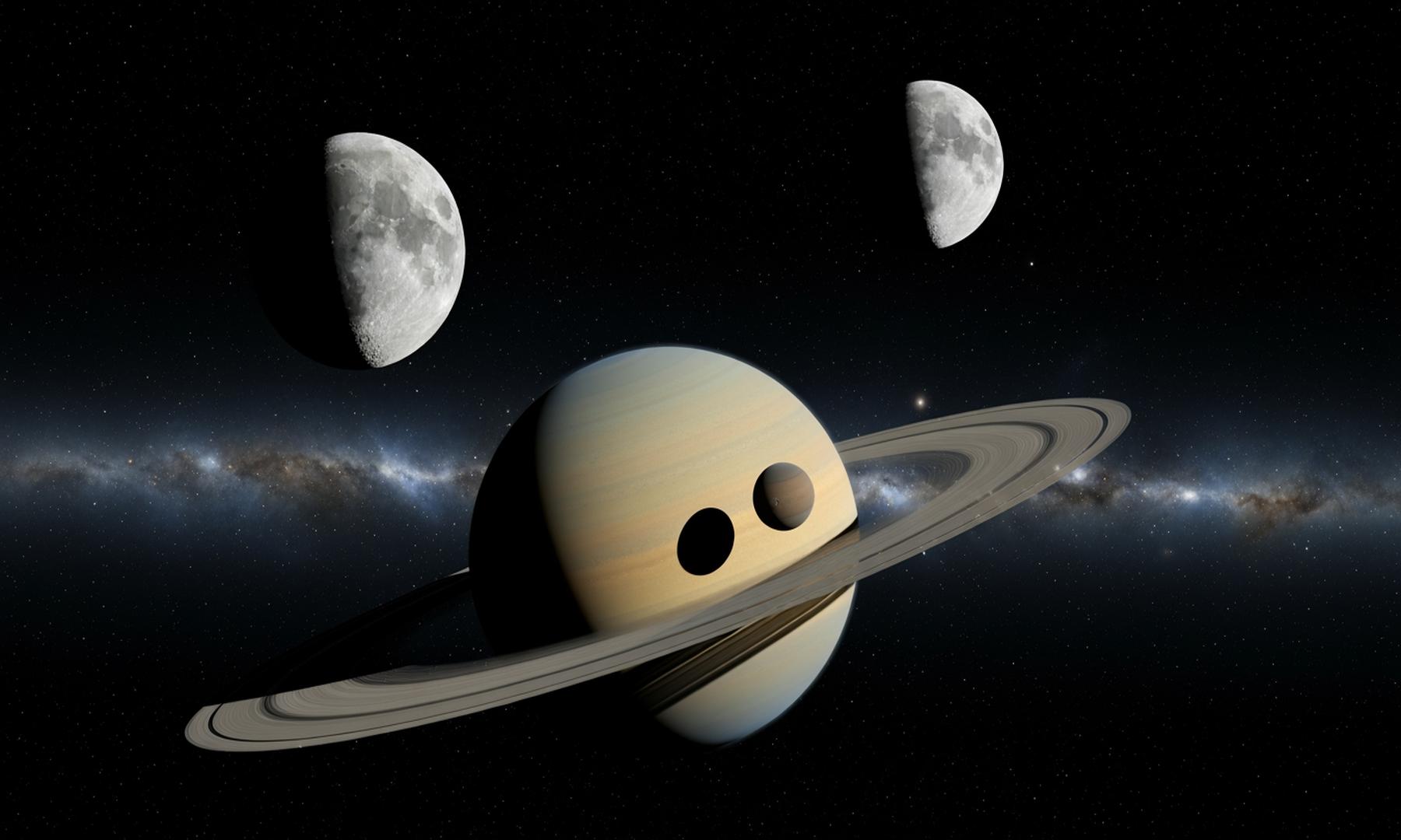 Astronomical Events: Titan's Transit Across Saturn and Moon's Occultation of Pleiades