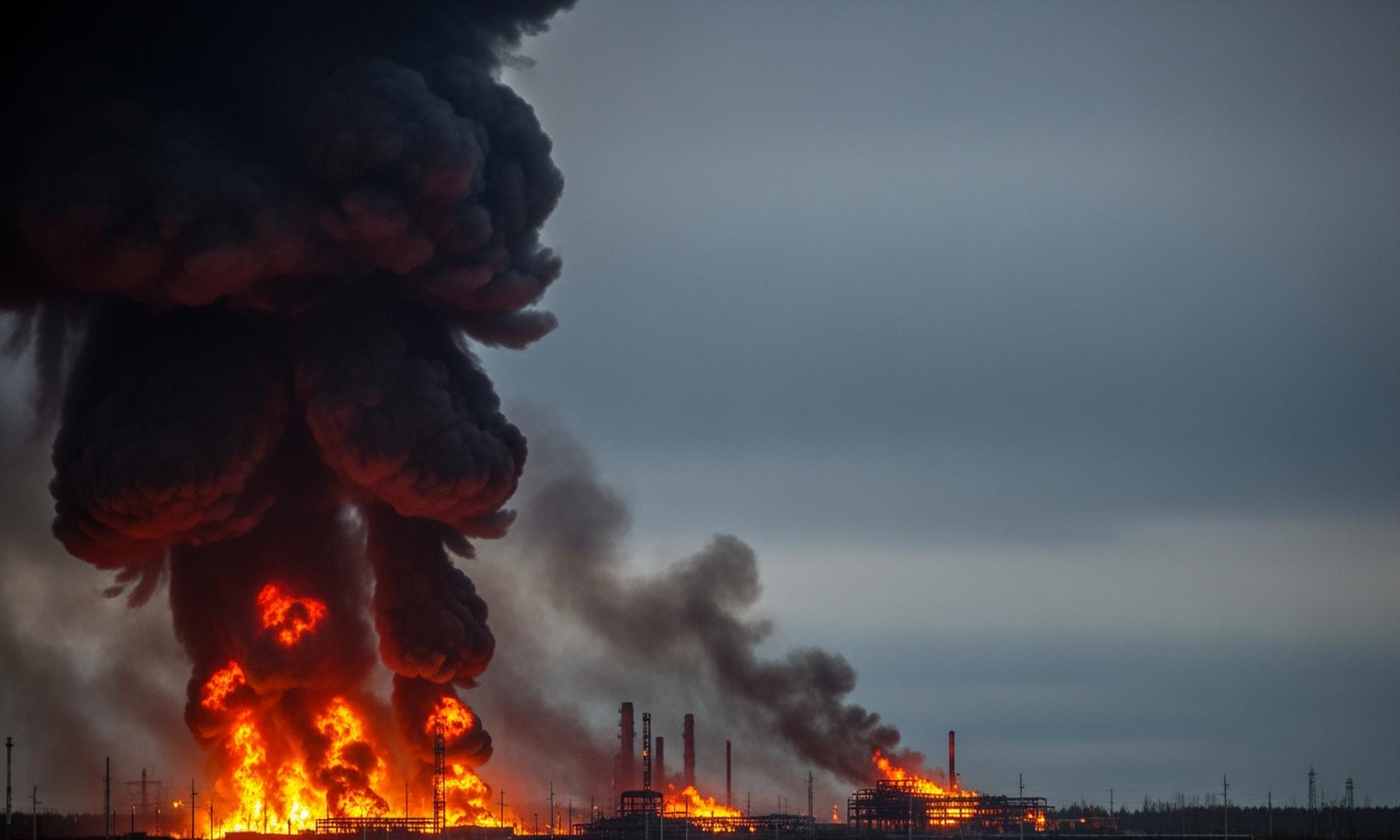 Ukraine Conducts Drone Attack on Russian Oil Terminal, Causing Significant Damage