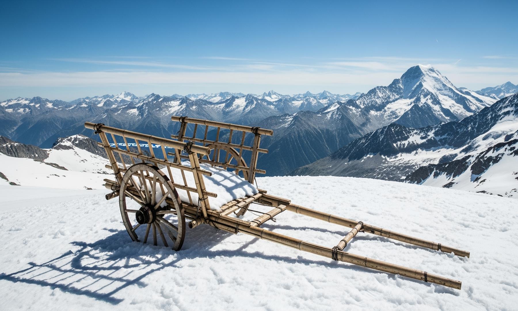 Bamboo Cart Discovery in Swiss Alps Sparks Historical Inquiry
