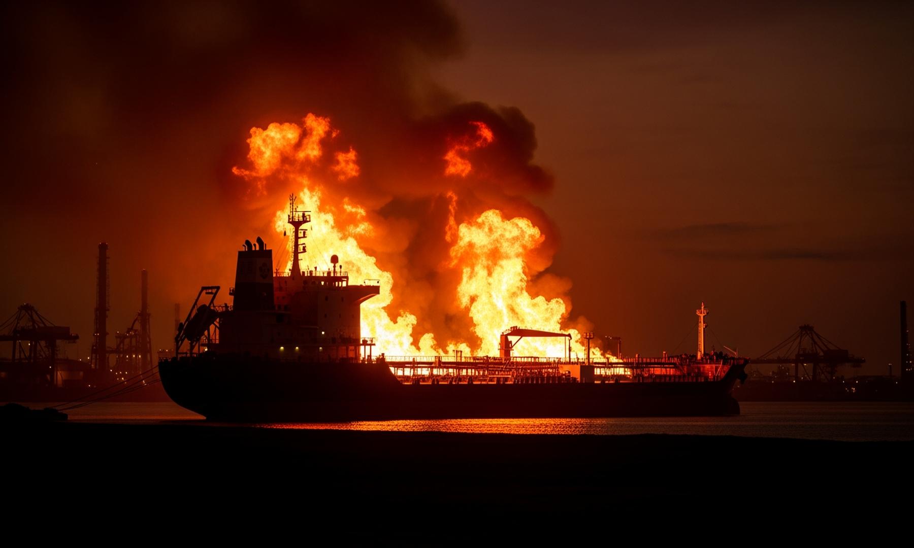 Drone Attack Sets Fire to Oil Tanker in Russia's Tuapse Port, Disrupting Key Export Hub