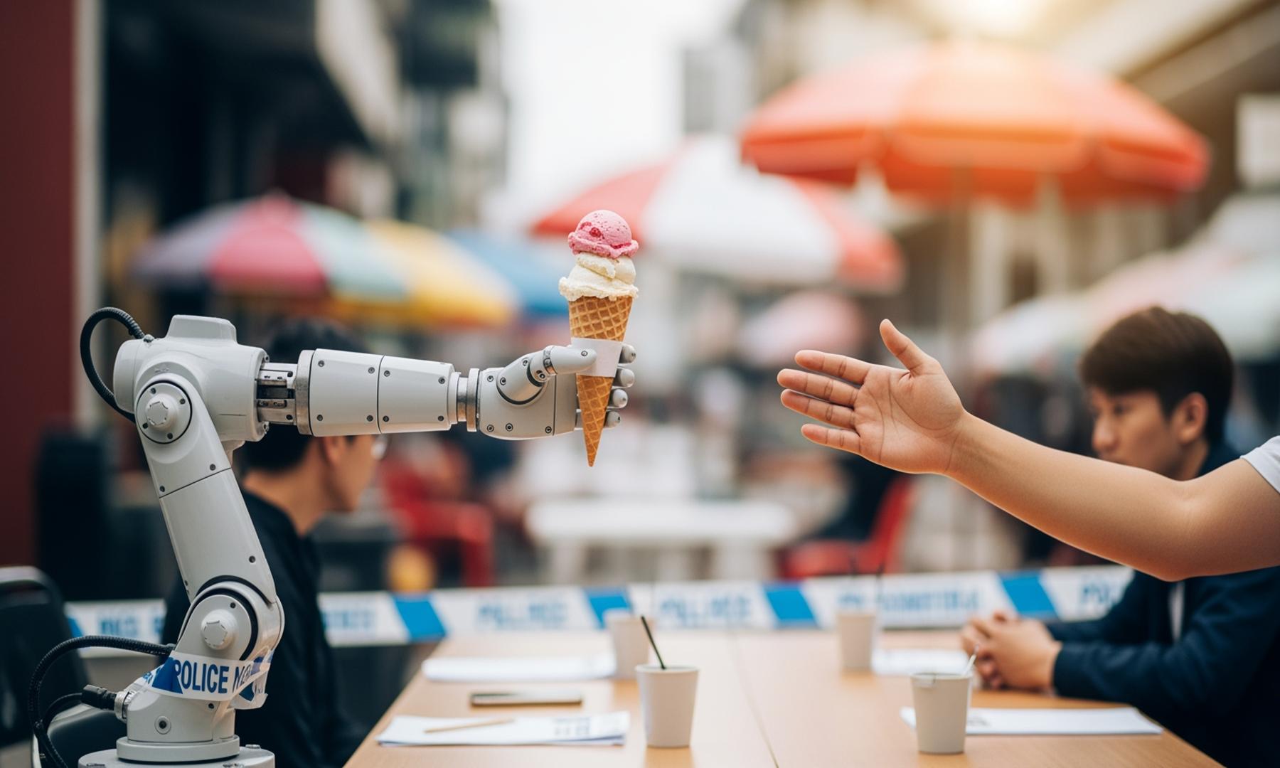 Robot Mimics Turkish Ice Cream Vendor Tricks, Raises Trust Concerns