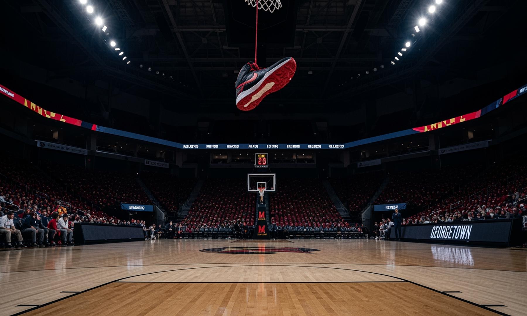 Maryland's Myles Rice Throws Shoe in Unconventional Play Against Georgetown