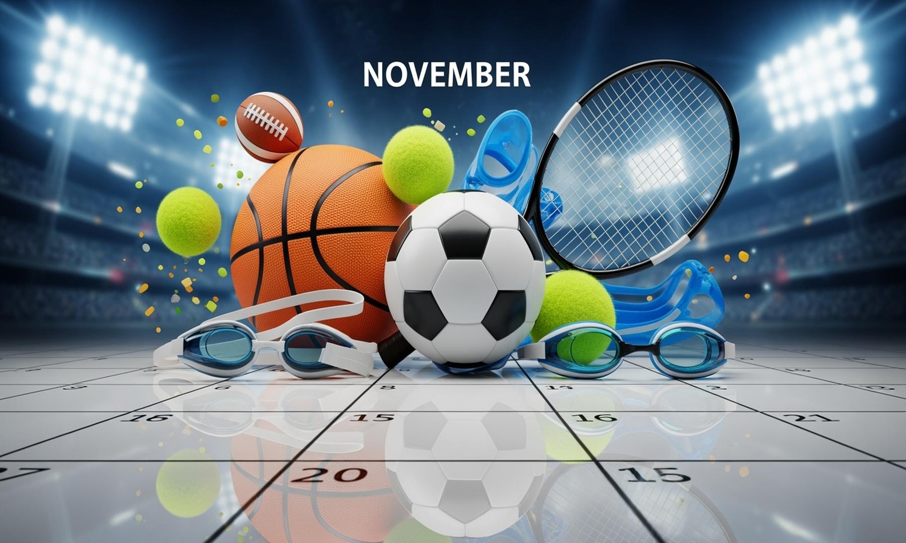 November Sports Calendar Highlights Major Events Across Various Venues